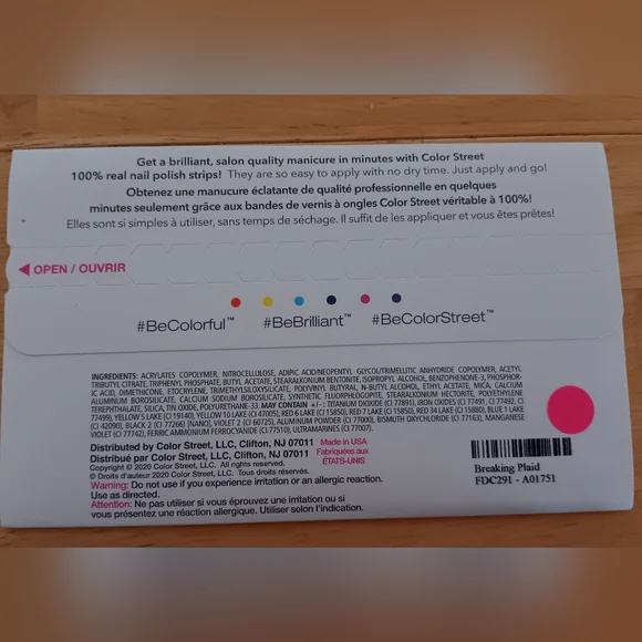 Color Street 100% Real Nail Polish Strips NWT - Picture 7 of 8